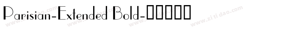Parisian-Extended Bold字体转换